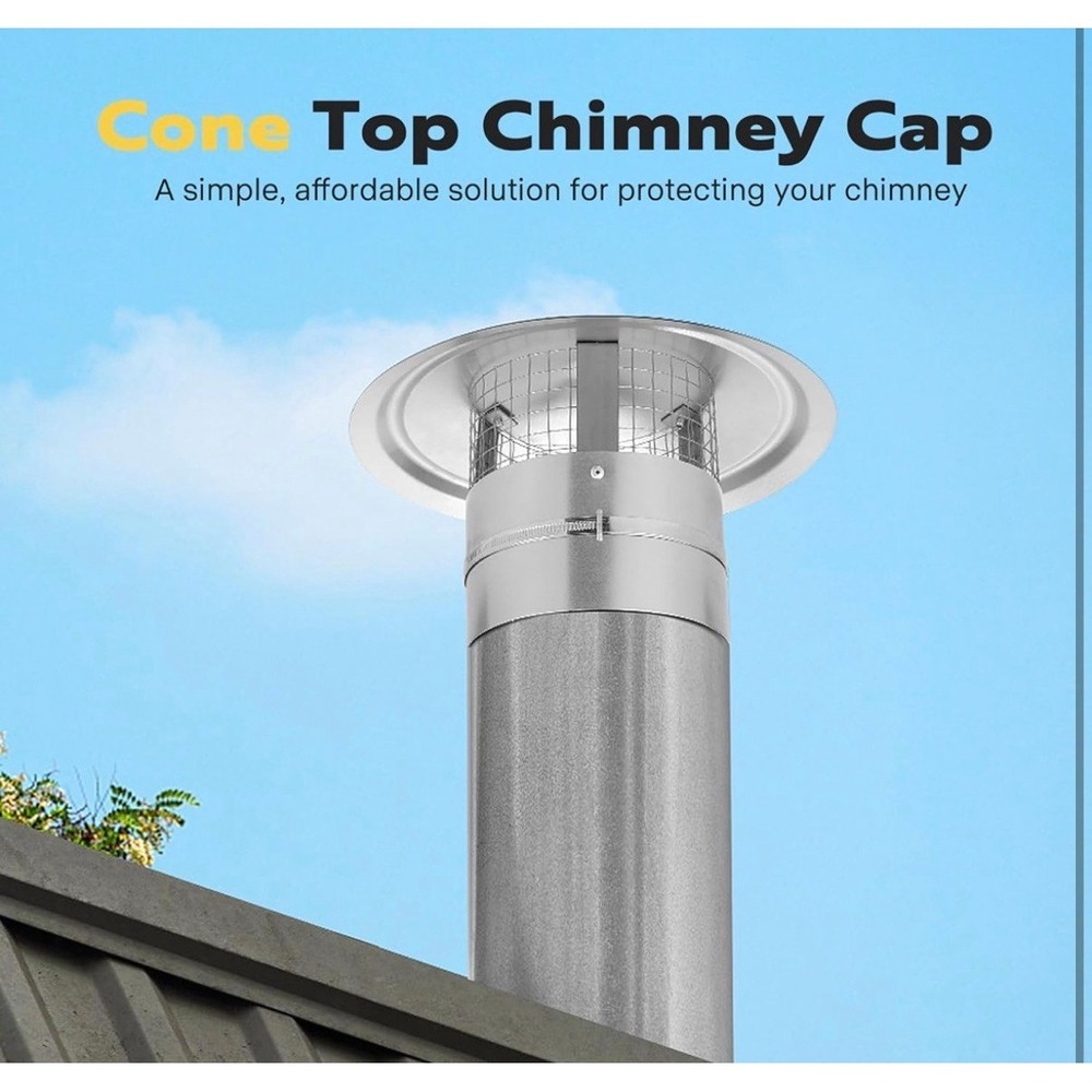 VIVOHOME 6" Cone Top Chimney Cap with Screen